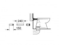 TUBO EMPALME DESCARGA INODORO GROHE